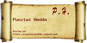 Pusztai Hedda névjegykártya